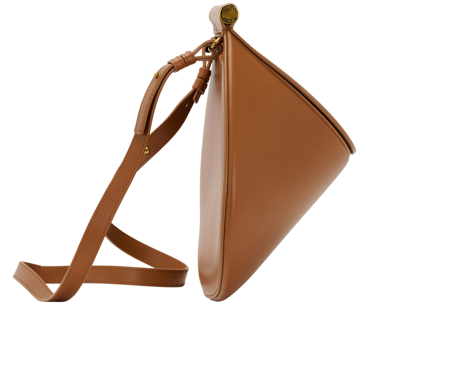 Fisherman Shoulder Bag, &pound;595, Handbags, Brown, Leather, Side view